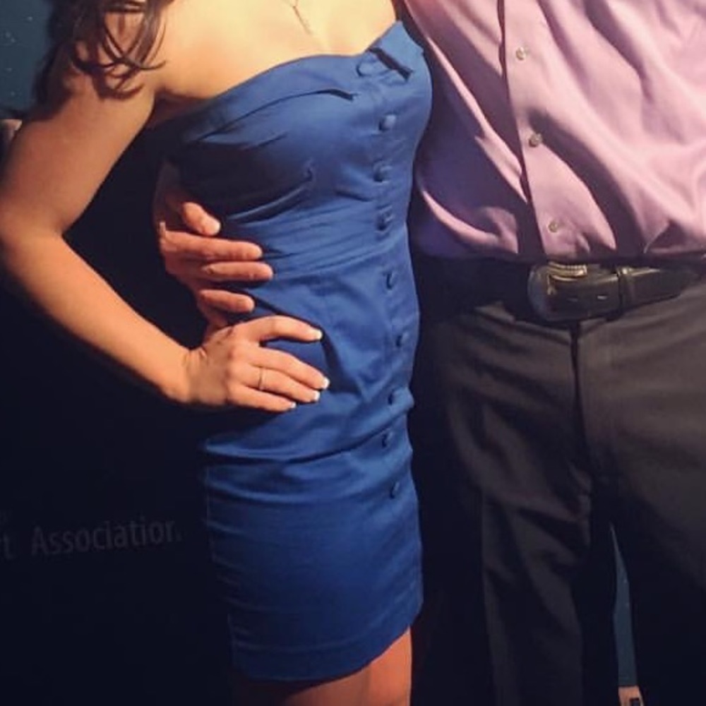 Blue nautical themed dress